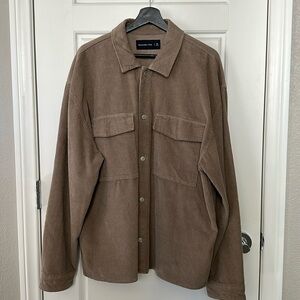 Abercrombie Ash Brown Corduroy Shirt Jacket